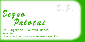 dezso palotai business card